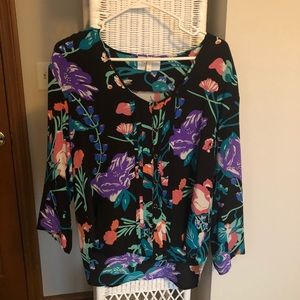 EUC Yumi Kim floral print blouse small S